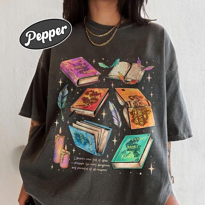 Fan ACOTAR Bat Shirt Velaris Book Lover SJM Inspired Bookish Cotton T-Shirts, Hoodie, Sweatshirt - T-Shirt, Sweatshirt, Hoodie