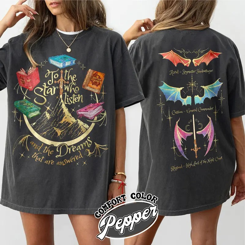 Fan ACOTAR Two Sided Comfort Color Shirt Velaris Shirt Acotar Velaris City Starlight Rhysand Shirt Bat Shirt SJM Inspired T-Shirts, Hoodie, Sweatshirt - T-Shirt, Sweatshirt, Hoodie