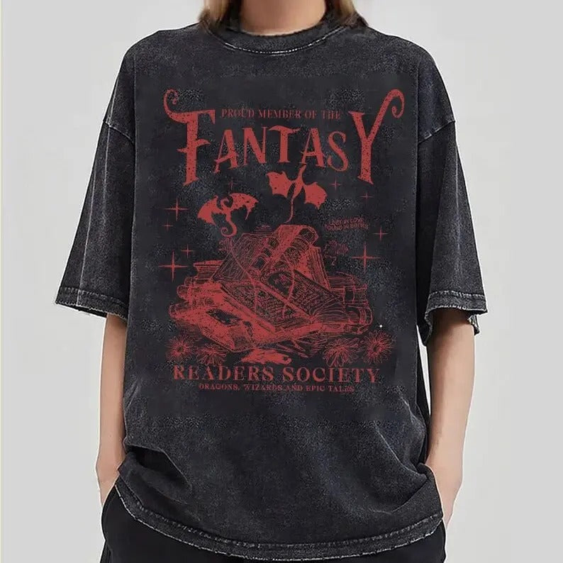 Fantasy Readers Society Shirt Bookish Shirt Romance Readers Vintage Reading Shirt Book Lover Bookish Bookish Romance Books Her Friend Book Lover T-Shirts, Hoodie, Sweatshirt - T-Shirt, Sweatshirt, Hoodie