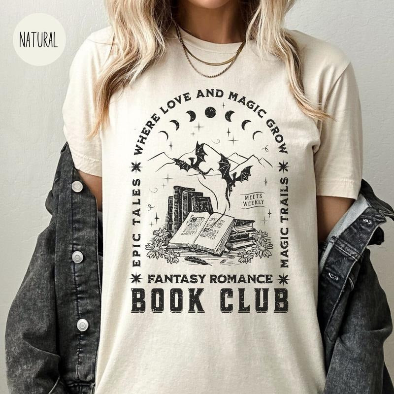 Fantasy Romance Fantasy Readers Book Club Vintage Bookish Shirt Fantasy Romance Reader Shirt Bookish Bookish T-Shirts, Hoodie, Sweatshirt - T-Shirt, Sweatshirt, Hoodie