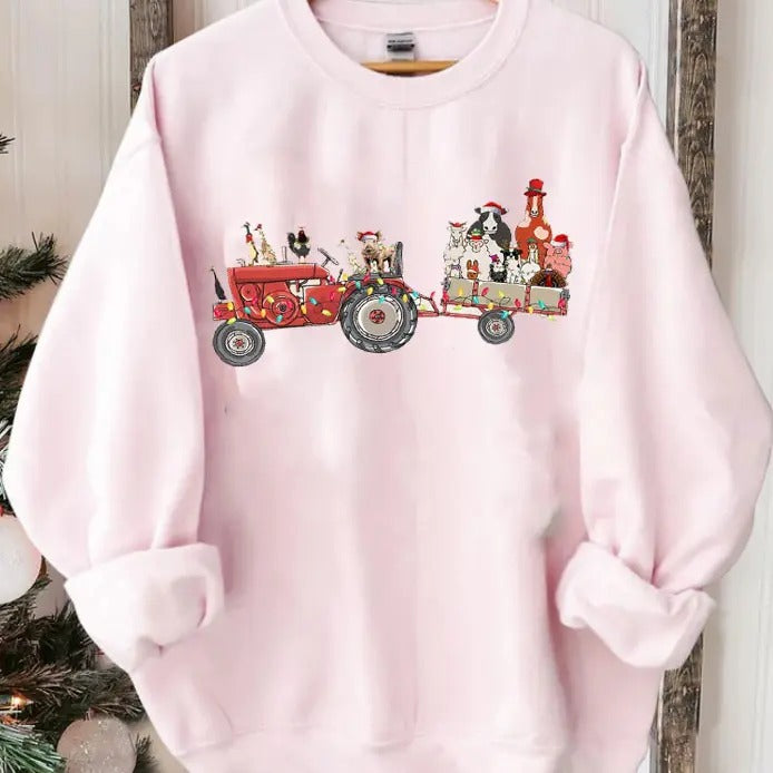 Farm Animals Shirt Xmas Xmas Farmers Farm Animals Truck Shirt Country T-Shirts, Hoodie, Sweatshirt - T-Shirt, Sweatshirt, Hoodie