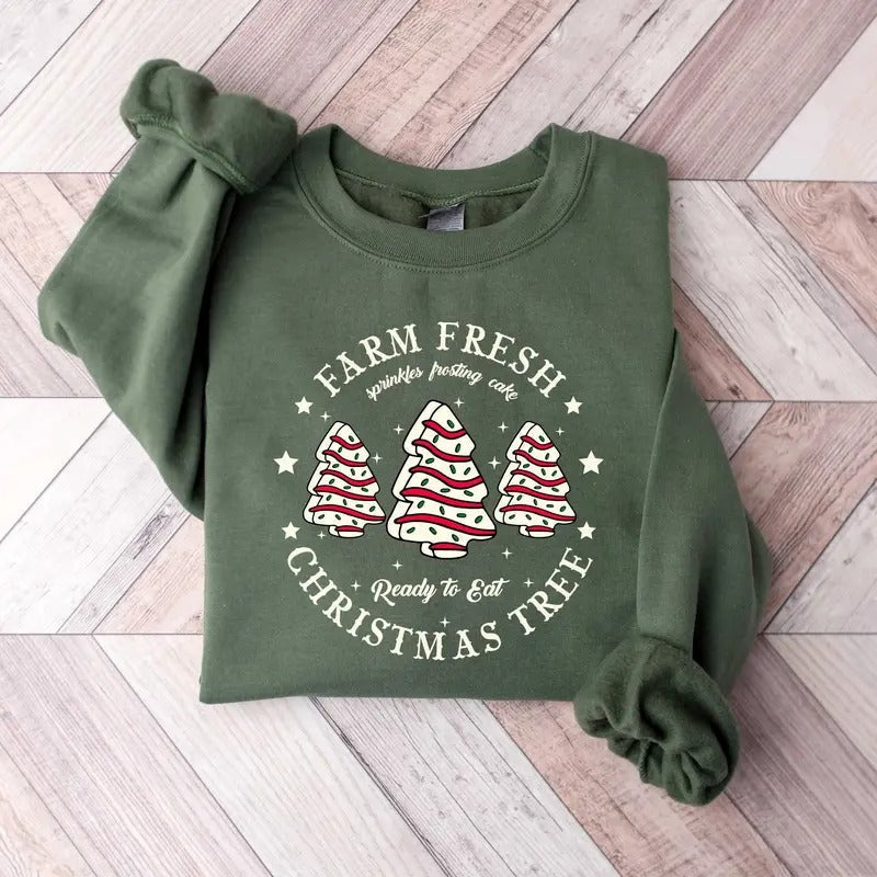 Farm Fresh Tree Tree Cake Cake Xmas Shirt Winter Xmas Shirt T-Shirts, Hoodie, Sweatshirt - T-Shirt, Sweatshirt, Hoodie