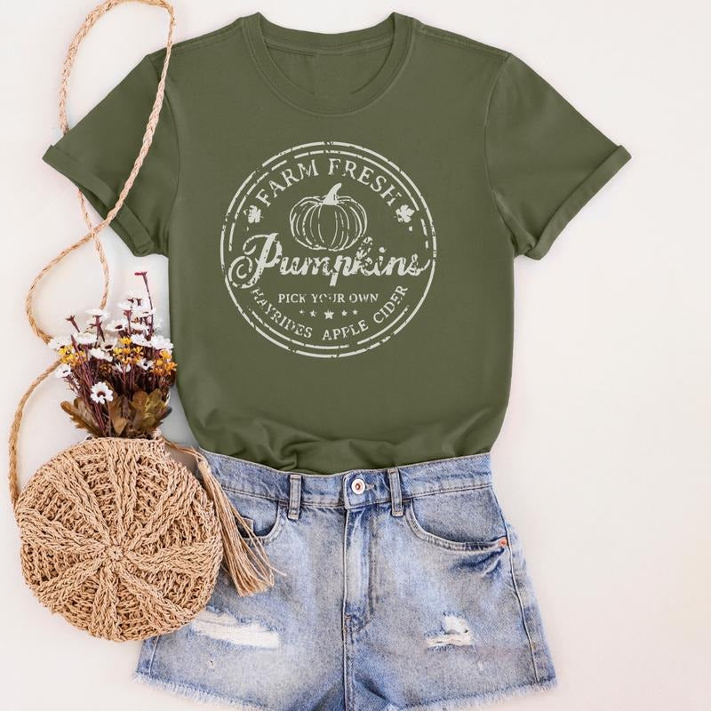 Farm Fresh Pumpkins Fall Shirt Fit T-Shirts, Hoodie, Sweatshirt - T-Shirt, Sweatshirt, Hoodie