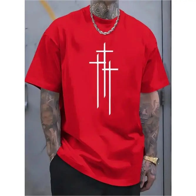 [Fast Arrival] Soft Cotton Cross Print Short Sleeve Round Neck Casual Summer T ShirtMade USA T-Shirts, Hoodie, Sweatshirt - T-Shirt, Sweatshirt, Hoodie