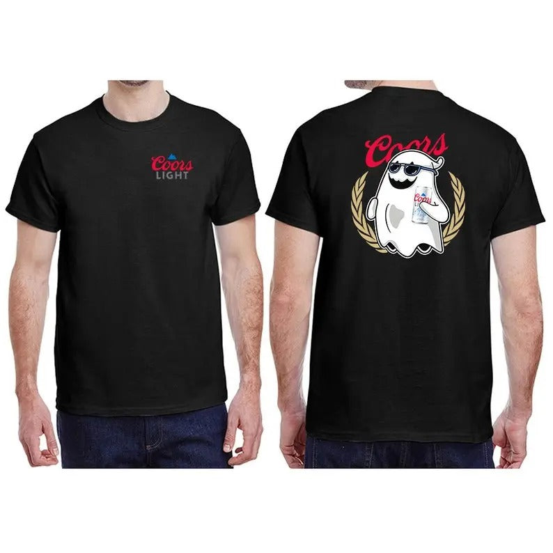 Fat Ghost Hold Beer Black Cotton Top Halloween Fans Ideal T-Shirts, Hoodie, Sweatshirt - T-Shirt, Sweatshirt, Hoodie