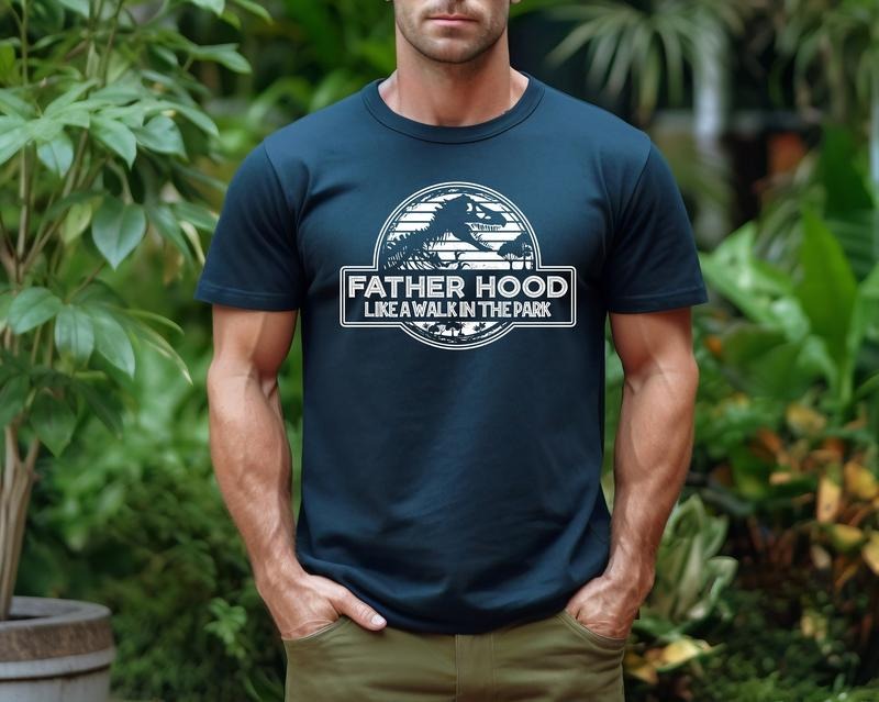 Fatherhood Like Walk Park Shirt 2025 Retro Dinosaur Dad Shirt New Dad T-Shirts, Hoodie, Sweatshirt - T-Shirt, Sweatshirt, Hoodie