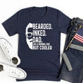 Shirt Bearded Inked Dad Like Normal Dad But Cooler Shirt Dad Funny Shirt Daddy Shirt Classic Him Short Sleeve Shirt T-Shirts, Hoodie, Sweatshirt - T-Shirt, Sweatshirt, Hoodie