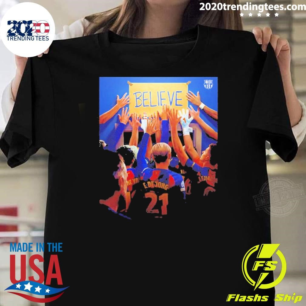 Fc Barcelona Believe 2026 Photo Shirt Unisex T-shirt, Sweatshirt, Hoodie, Long Sleeve Tee - T-Shirt, Sweatshirt, Hoodie