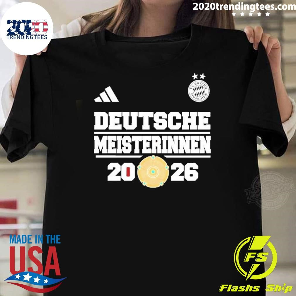 Fc Bayern Munchen Deutsche Meisterinnen 2026 Shirt Unisex T-shirt, Sweatshirt, Hoodie, Long Sleeve Tee - T-Shirt, Sweatshirt, Hoodie