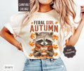 Feral Girl Autumn Shirt Comfort Colors Fall Funny Raccoon Womenswear T-Shirts, Hoodie, Sweatshirt - T-Shirt, Sweatshirt, Hoodie