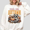 Feral Girl Autumn Fall Raccoon Shirts Funny Autumn Shirt Funny Raccoon Pumpkin Spice Halloween Raccoon Shirts Tops Retro Fall Funny Shirt Her T-Shirts, Hoodie, Sweatshirt - T-Shirt, Sweatshirt, Hoodie