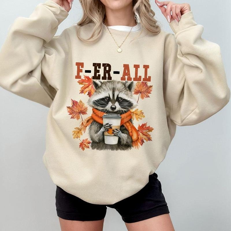 Feral Girl Fall Raccoon Comfort Shirt Fall Comfort Feral Fall Shirt Autumn Raccoon Lover Funny Fall Funny Raccoon Autumn Lover Cute Racoon Fall Pumpkin Shirt Fall Top T-Shirts, Hoodie, Sweatshirt - T-Shirt, Sweatshirt, Hoodie