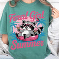 Feral Girl Summer Shirt Cute But Feral Raccoon Shirt Vintage Snarky Sublimation Retro Digital Download T-Shirts, Hoodie, Sweatshirt - T-Shirt, Sweatshirt, Hoodie