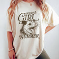 Feral Girl Summer Shirt Feral Comfort Opossum Lover Shirt Funny Opossum Meme Opossum Lover Summer Feral Mom Shirt Street Cats Shirt Nostalgia Shirt Comfort Shirt T-Shirts, Hoodie, Sweatshirt - T-Shirt, Sweatshirt, Hoodie