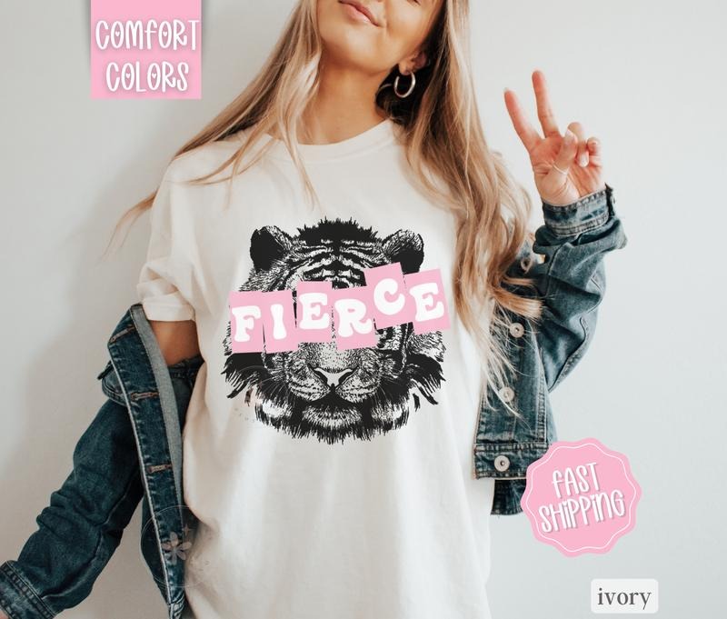 Fierce Tiger Shirt Comfort Colors Swimsuit Cover T-Shirts, Hoodie, Sweatshirt - T-Shirt, Sweatshirt, Hoodie
