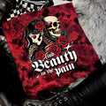 Find Beauty Pain Red & Black Tie Dye Punk Rocker Alt Grunge Goth Streetwear Sarcastic Casual Cotton T-Shirts, Hoodie, Sweatshirt - T-Shirt, Sweatshirt, Hoodie