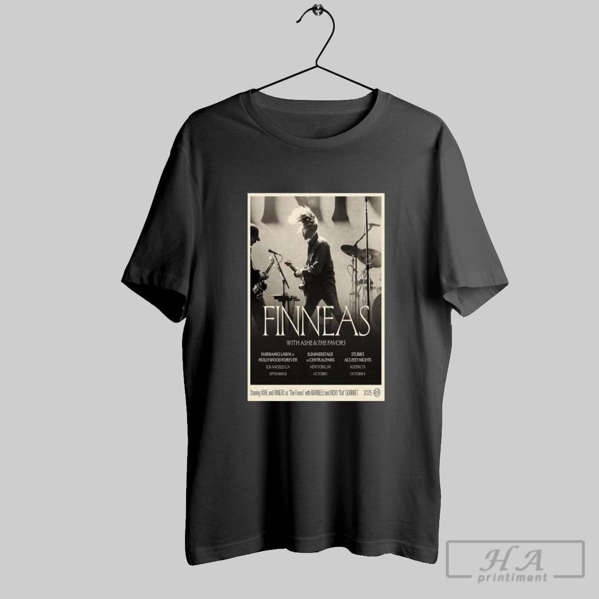 Finneas Ashe The Favors September 18 October 1 October 4 2025 Poster Unisex T-shirt, Sweatshirt, Hoodie, Long Sleeve Tee - T-Shirt, Sweatshirt, Hoodie