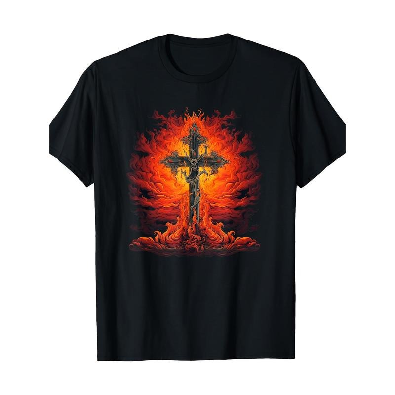 Fire Cross Flame Dark Lovers 100% Cotton Made USA T-Shirts, Hoodie, Sweatshirt - T-Shirt, Sweatshirt, Hoodie