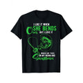 Fishing Rod SHE BENDS Print Comfortable Regular Cotton High End Quality DIY Suitable All Seasons Cotton Fabric Durable Comfortable Thanksgiving . Made USA T-Shirts, Hoodie, Sweatshirt - T-Shirt, Sweatshirt, Hoodie