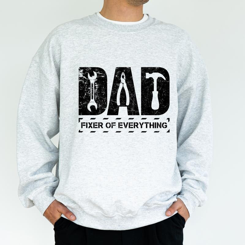 Fixer Everything Dad Mechanic Engineer Garage Dad I Fix Stuff Daddy Top Him Classic Cotton Menswear T-Shirts, Hoodie, Sweatshirt - T-Shirt, Sweatshirt, Hoodie