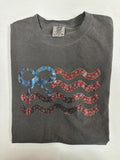 Flag Coquette Spangled Comfort Colors T-Shirts, Hoodie, Sweatshirt - T-Shirt, Sweatshirt, Hoodie