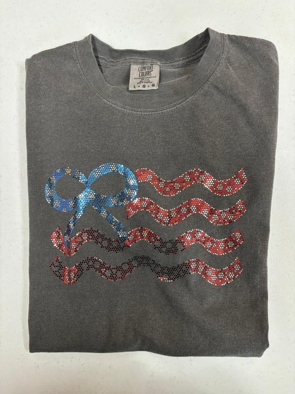 Flag Coquette Spangled Comfort Colors T-Shirts, Hoodie, Sweatshirt - T-Shirt, Sweatshirt, Hoodie
