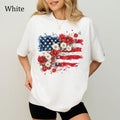 Floral American Flag Coquette 4th July USA Patriotic Shirt Ultra Soft Cotton Everyday Casual T-Shirts, Hoodie, Sweatshirt - T-Shirt, Sweatshirt, Hoodie