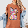 Floral Bunny Easter Shirt Cute Spring Bunny Pastel Easter Colorful Bunny Shirt T-Shirts, Hoodie, Sweatshirt - T-Shirt, Sweatshirt, Hoodie