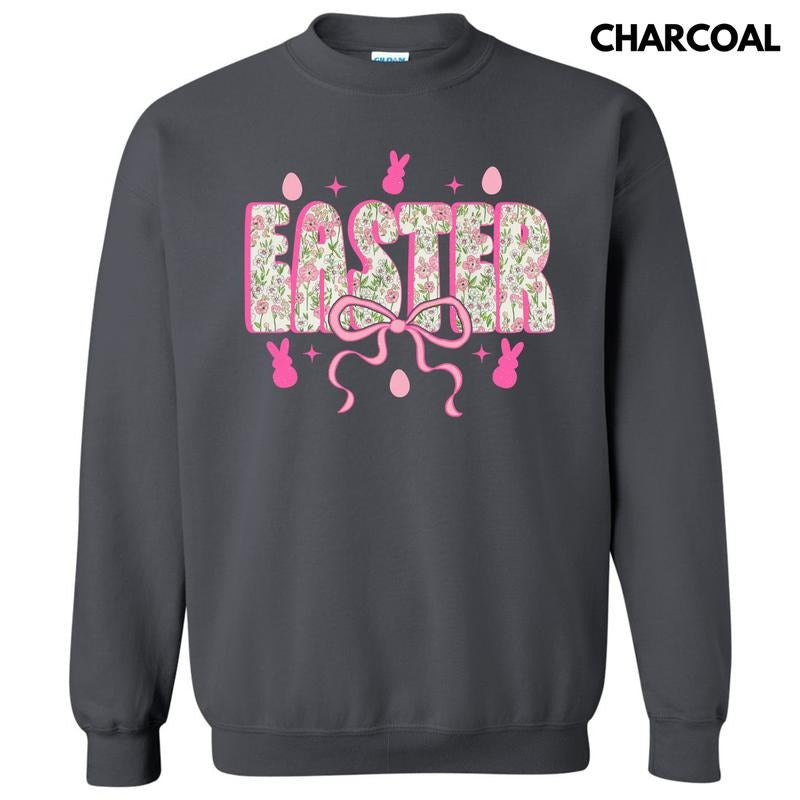 Floral Easter Pink Coquette T-Shirts, Hoodie, Sweatshirt - T-Shirt, Sweatshirt, Hoodie