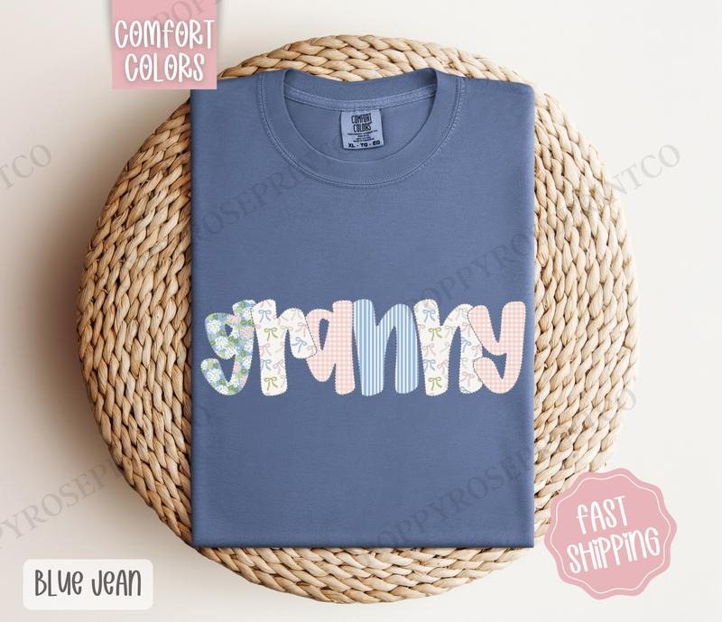 Floral Granny Comfort Colors Shirt Cute Spring Grandma Coquette Granny T-Shirts, Hoodie, Sweatshirt - T-Shirt, Sweatshirt, Hoodie