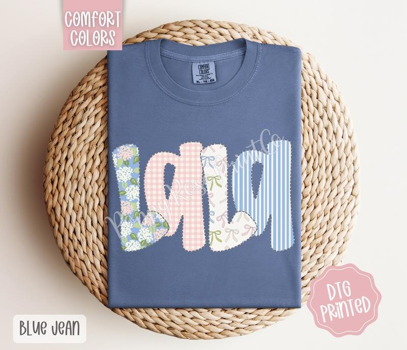 Floral Lala Comfort Colors Shirt Cute Spring Grandma Coquette T-Shirts, Hoodie, Sweatshirt - T-Shirt, Sweatshirt, Hoodie