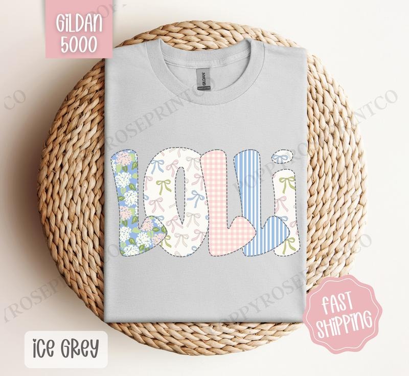 Floral Lolli Gildan Shirt Cute Spring Grandma Coquette Lolli T-Shirts, Hoodie, Sweatshirt - T-Shirt, Sweatshirt, Hoodie