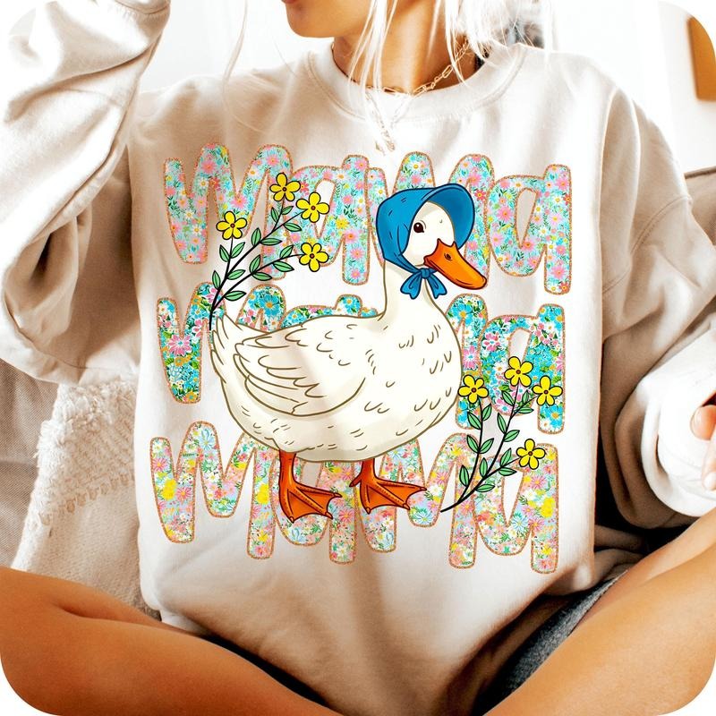 Floral Mama Goose Mama Goose Shirt Coquette Mama Girly Silly Goose Shirt Duck Goose Lover Shirt Vintage Mama Goose Shirt T-Shirts, Hoodie, Sweatshirt - T-Shirt, Sweatshirt, Hoodie