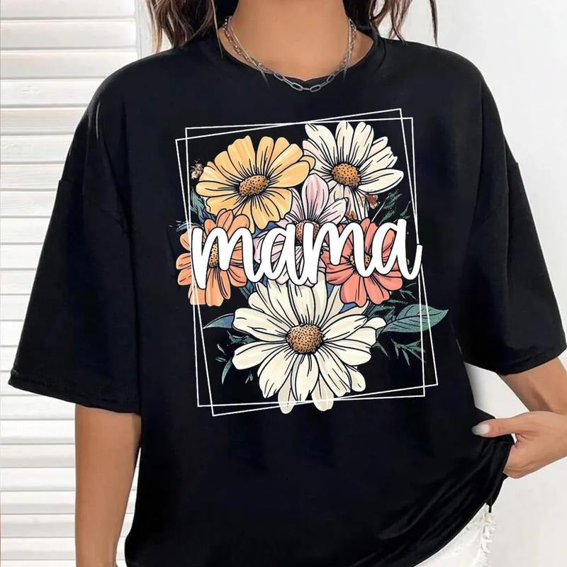 Floral Mama Shirt Mama Flower T-Shirts, Hoodie, Sweatshirt - T-Shirt, Sweatshirt, Hoodie