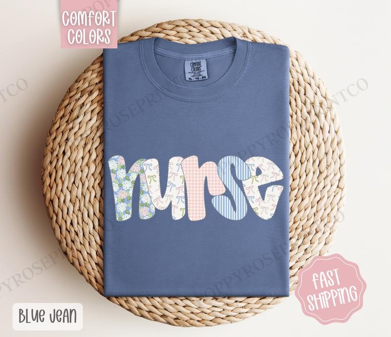 Floral Nurse Comfort Colors Shirt Cute Spring RN Coquette Nursing T-Shirts, Hoodie, Sweatshirt - T-Shirt, Sweatshirt, Hoodie