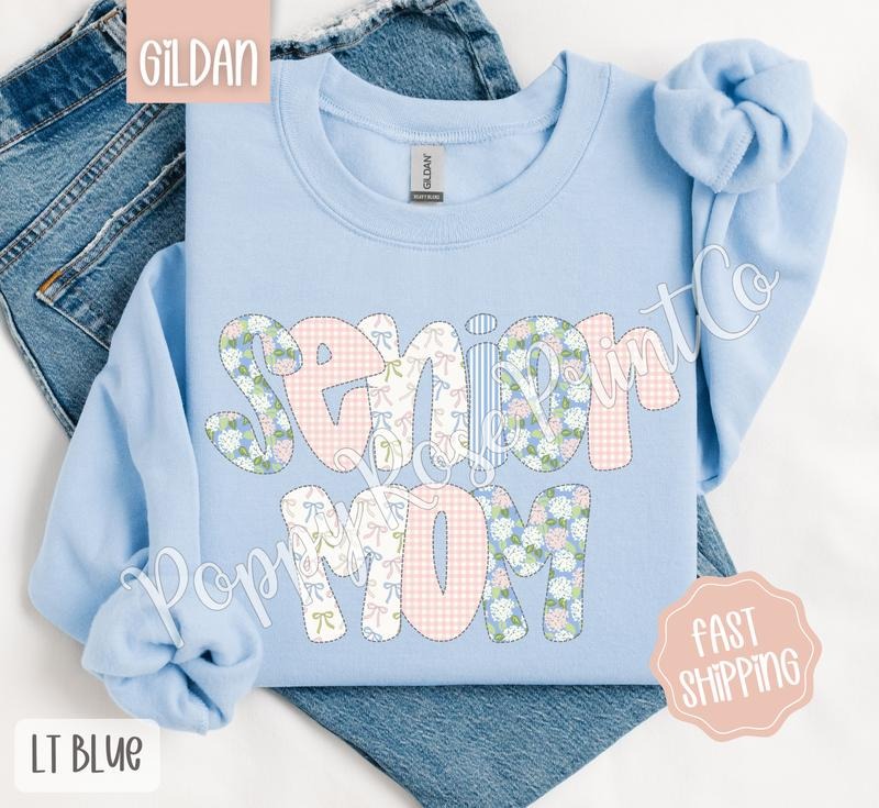Floral Senior Mom Cute Spring Mama Coquette Flower Her T-Shirts, Hoodie, Sweatshirt - T-Shirt, Sweatshirt, Hoodie