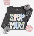 Floral Step Mom Comfort Colors Cute Spring Mama Coquette Flower T-Shirts, Hoodie, Sweatshirt - T-Shirt, Sweatshirt, Hoodie