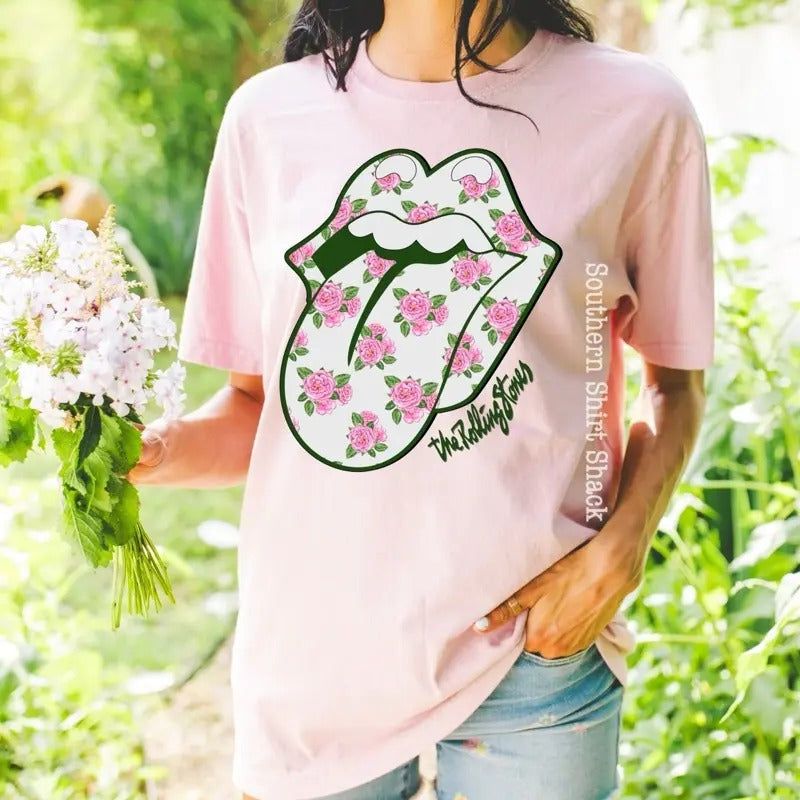 Floral Tongue Band Blossom Comfort Colors T-Shirts, Hoodie, Sweatshirt - T-Shirt, Sweatshirt, Hoodie