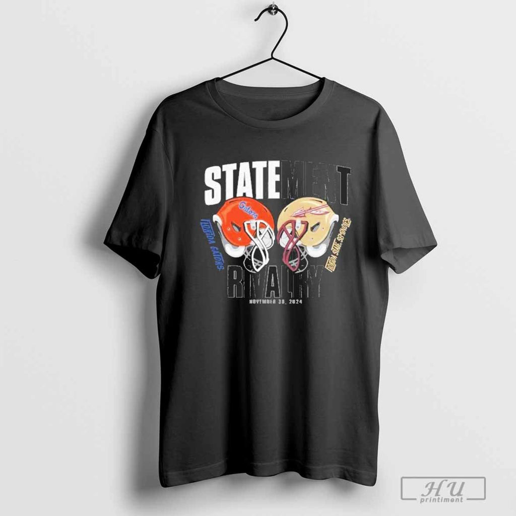 Florida Gators Vs Florida State Seminoles Statement Rivalry November 302024 Matchup Unisex T-shirt, Sweatshirt, Hoodie, Long Sleeve Tee - T-Shirt, Sweatshirt, Hoodie