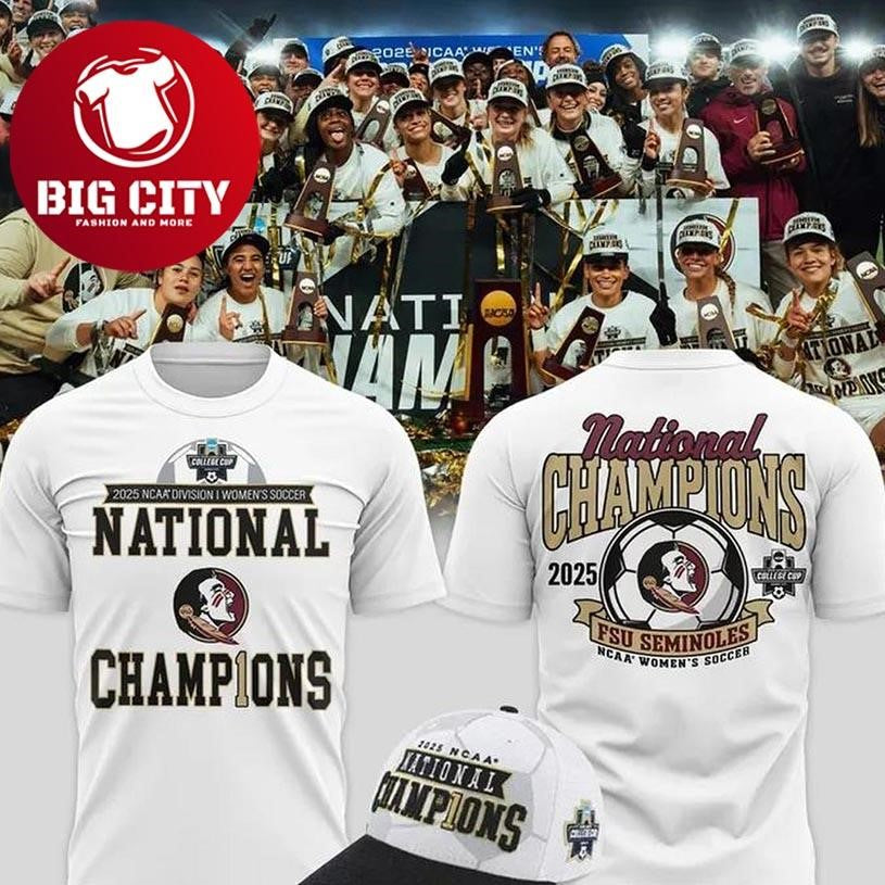 Florida State Seminoles NCAA 2025 Womens Soccer National Champions Two Sided Shirt Unisex T-shirt, Sweatshirt, Hoodie, Long Sleeve Tee - T-Shirt, Sweatshirt, Hoodie