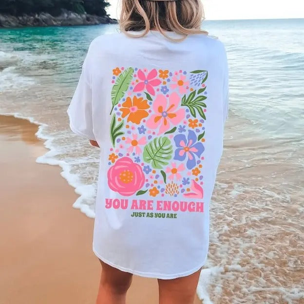 Flower Market Shirt Shirt You Are Enough Flower Shirt T-Shirts, Hoodie, Sweatshirt - T-Shirt, Sweatshirt, Hoodie