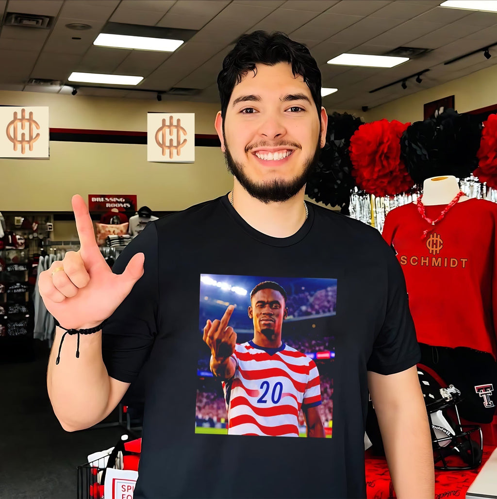 Folarin Balogun USA Soccer middle finger shirt Unisex T-shirt, Sweatshirt, Hoodie, Long Sleeve Tee - T-Shirt, Sweatshirt, Hoodie