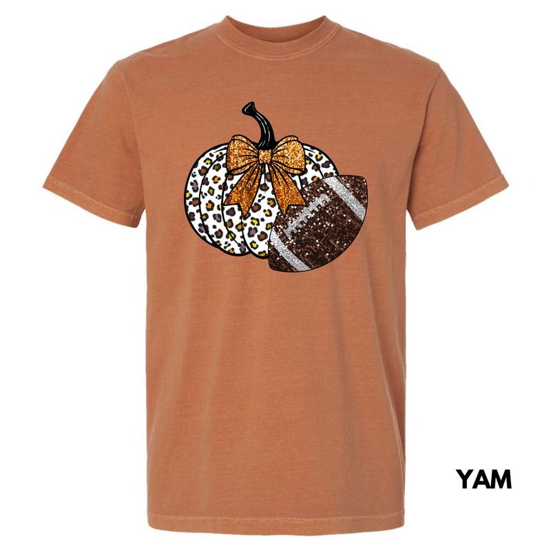Football & Pumpkin FAKE Glitter Comfort Colors 'NLB' T-Shirts, Hoodie, Sweatshirt - T-Shirt, Sweatshirt, Hoodie