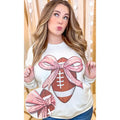 Football Pink Bow Rhinestone T-Shirts, Hoodie, Sweatshirt - T-Shirt, Sweatshirt, Hoodie