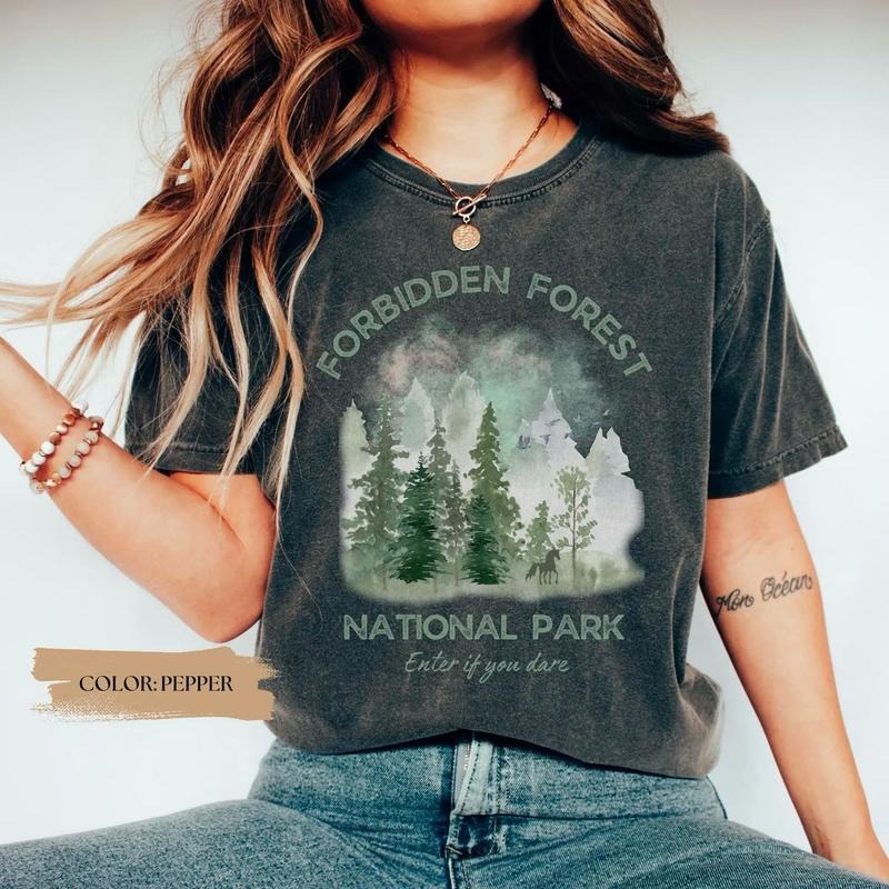 Forbidden Forest Shirt Magical Forestcore Literary Location Magic Wizard Fandom Fantasy Book T-Shirts, Hoodie, Sweatshirt - T-Shirt, Sweatshirt, Hoodie