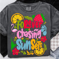Forever Chasing Sunsets Shirt Summer Boho Foral Retro Summer T-Shirts, Hoodie, Sweatshirt - T-Shirt, Sweatshirt, Hoodie