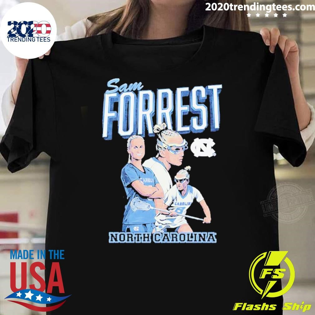 Forrest Illustrated Unc Womens Lacrosse Shirt Unisex T-shirt, Sweatshirt, Hoodie, Long Sleeve Tee - T-Shirt, Sweatshirt, Hoodie