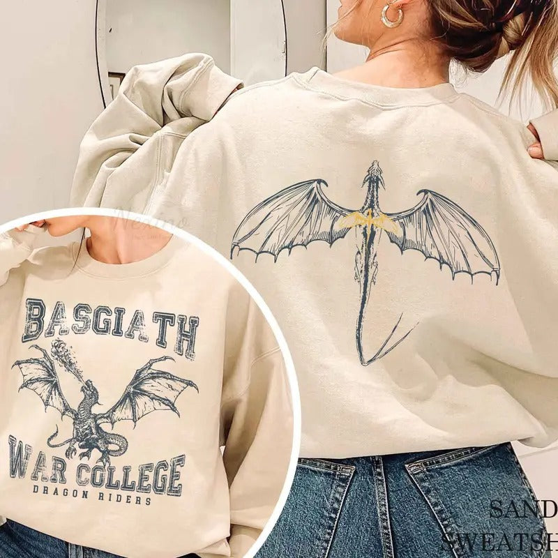 Fourth Wing Double Sided Basgiath War College Fourth Wing Shirt Dragon Rider Shirt Bookish Shirt Empyrean T-Shirts, Hoodie, Sweatshirt - T-Shirt, Sweatshirt, Hoodie