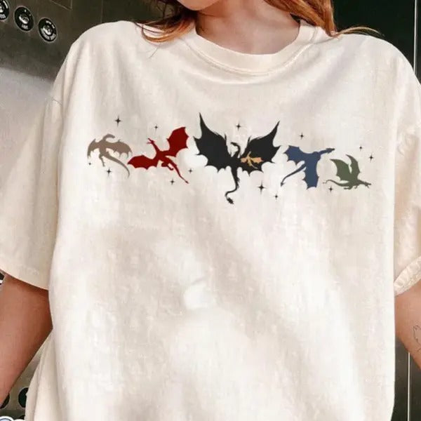 Fourth Wing Shirt Onyx Storm Dragon Rider Bookish Medium Heavy Fabric Loose Fit Casual T-Shirts, Hoodie, Sweatshirt - T-Shirt, Sweatshirt, Hoodie