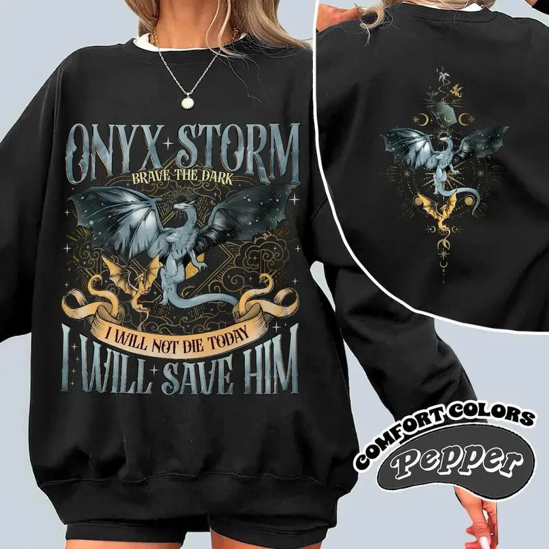 Fourth Wing Onyx Storm Shirt Dragon Rider Bookish Book Lover Fantasy Book Womenswear T-Shirts, Hoodie, Sweatshirt - T-Shirt, Sweatshirt, Hoodie